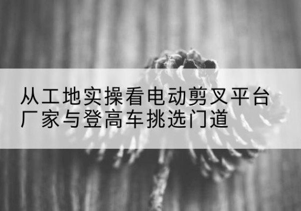 阿巴嘎旗电动剪叉升降平台厂家-从工地实操看电动剪叉平台厂家与登高车挑选门道
